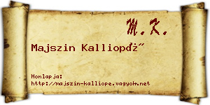 Majszin Kalliopé névjegykártya